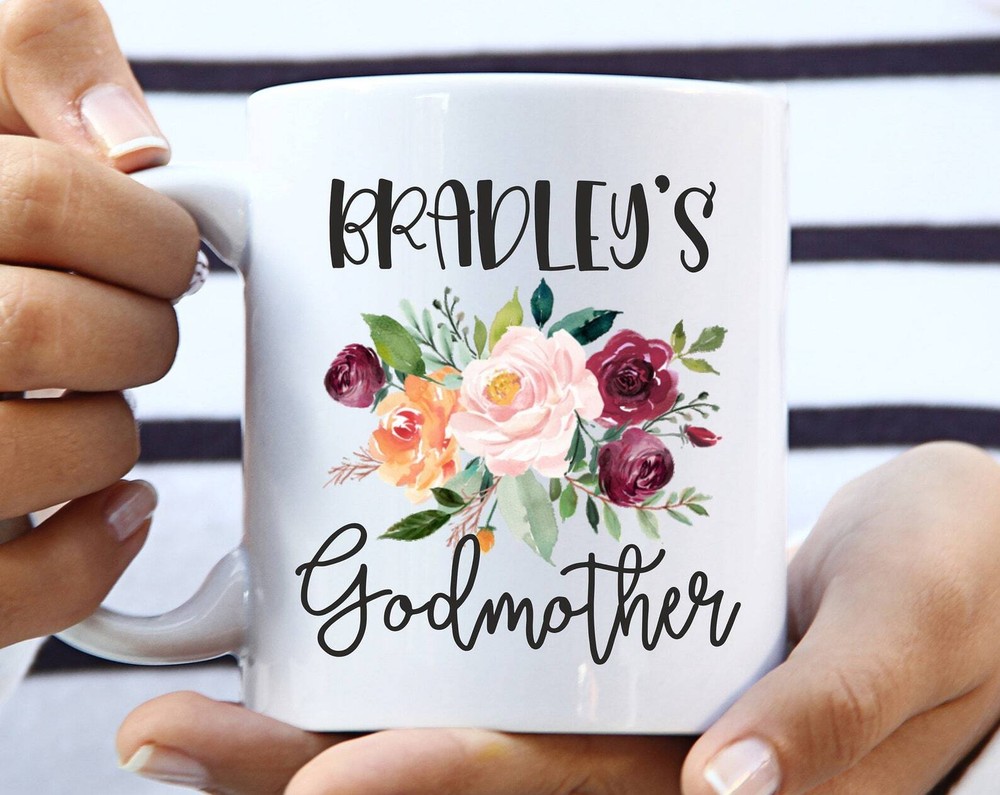 Custom Godmother Mug Godmother Gift Personalized Godmother Mug Baptism Gift