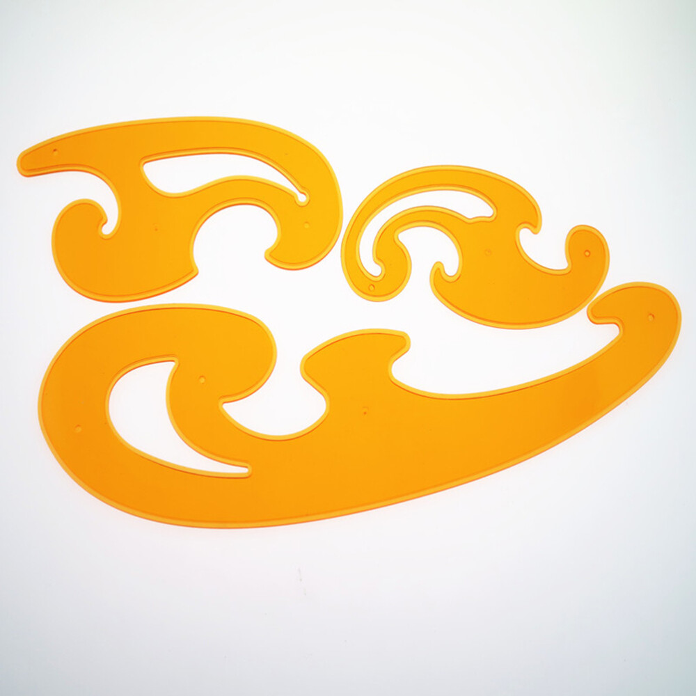 3 Pcs French Curves for Drawing Quilt Rulers and Template Set