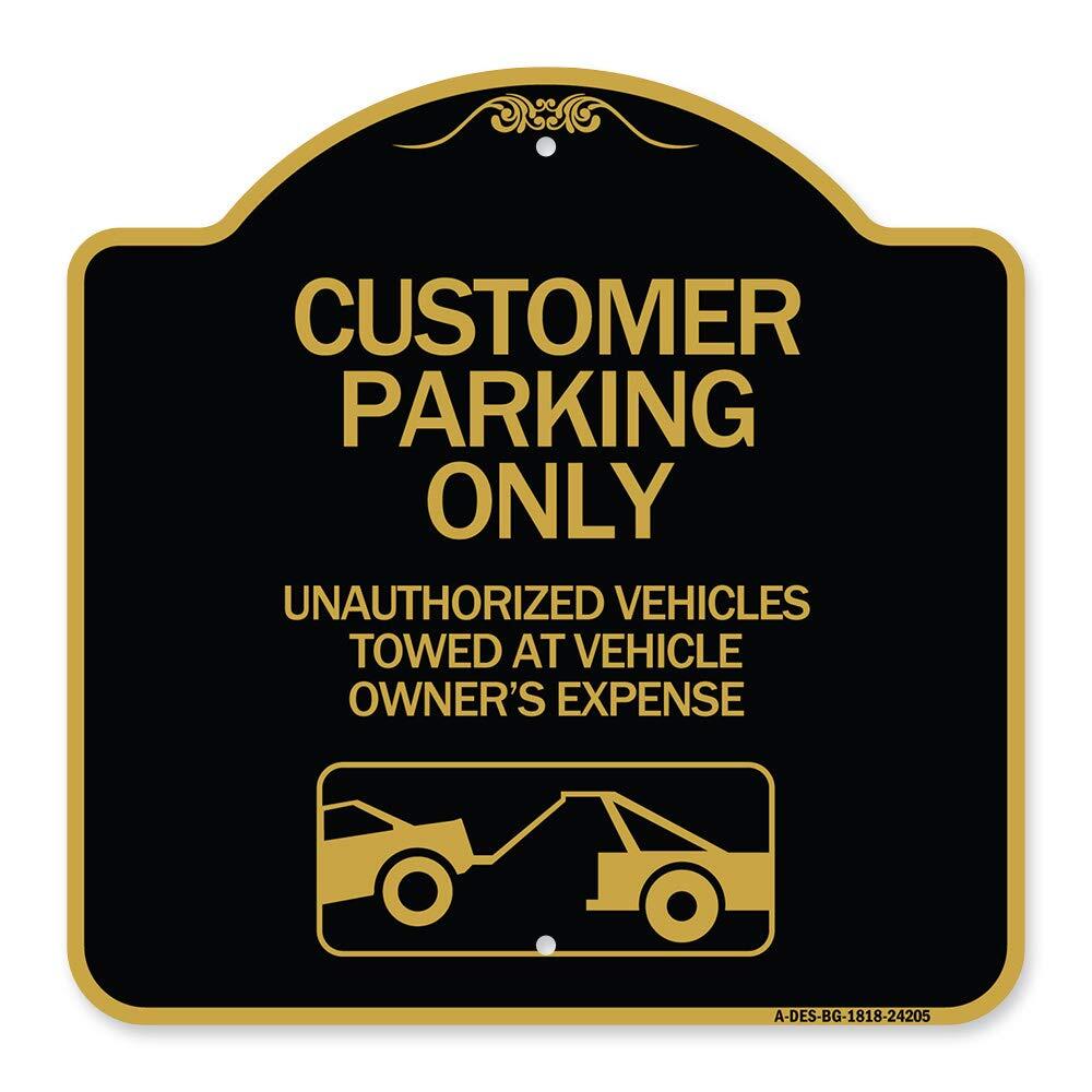 Designer Series Sign - Customer Parking Only, Unauthorized Vehicles Towed at ...-image