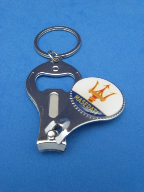 Maserati Logo Key Ring with Nail Clipper and Bottle Opener #126