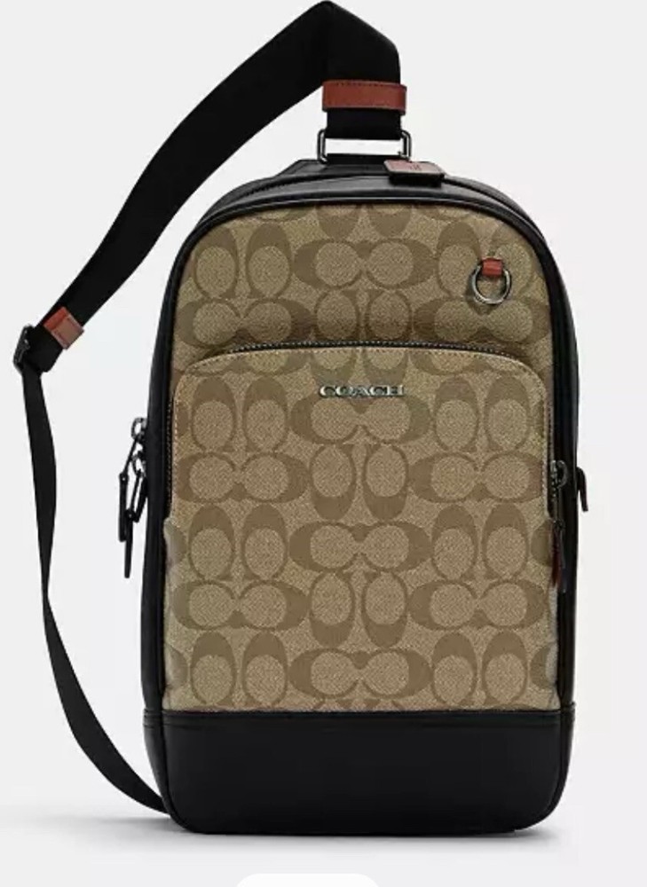 Coach Graham Pack in Colorblock Signature Canvas Backpack