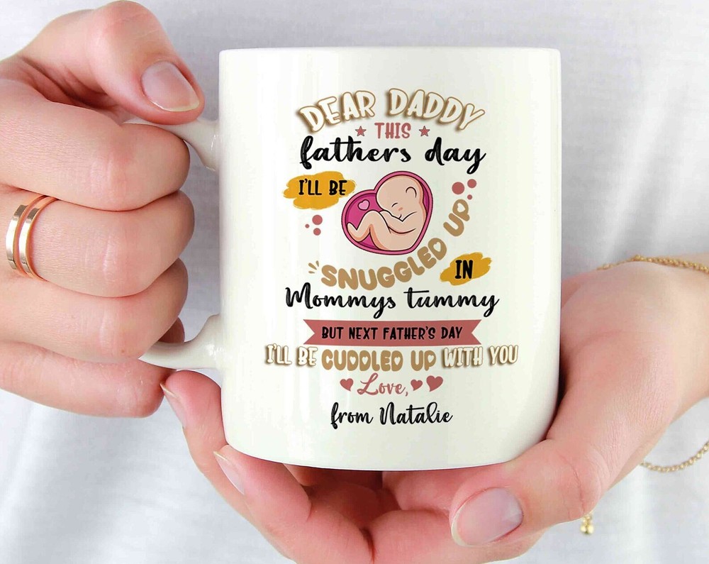 Personalized Dad Mug Dad To Be Mug Funny New Dad Pregnancy Reveal Baby