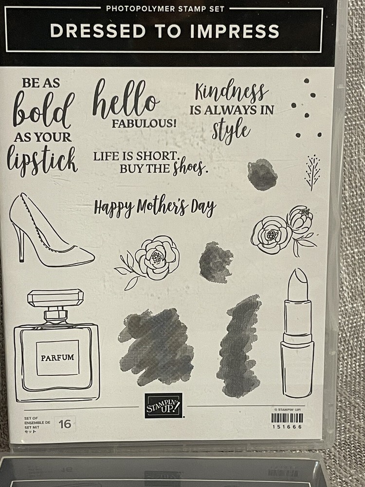 Stampin Up Dressed to Impress Women Empowerment Card Stamps Set  