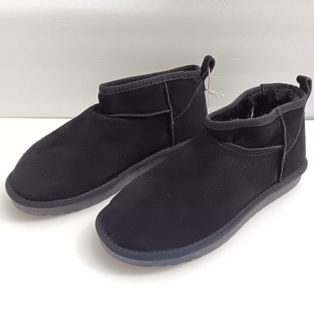 Cushionaire Hip 2 Black Suede & Faux Shearling Cozy Ankle Boot Size 11 New NWT