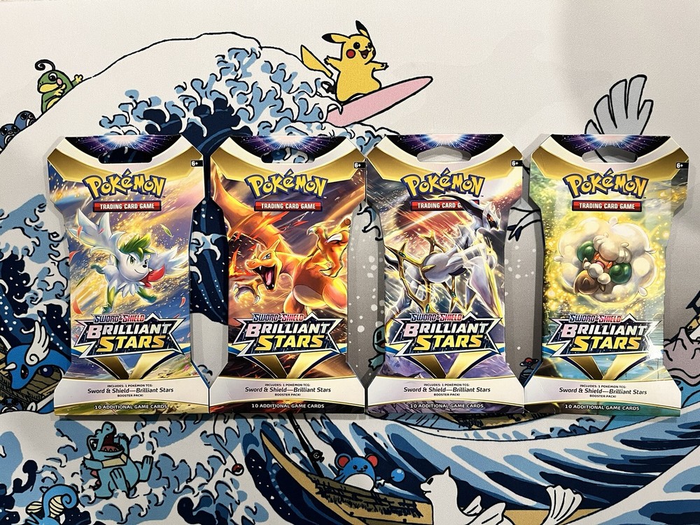 Pokémon TCG Brilliant Stars Sleeved Booster Pack Full Art Set of 4