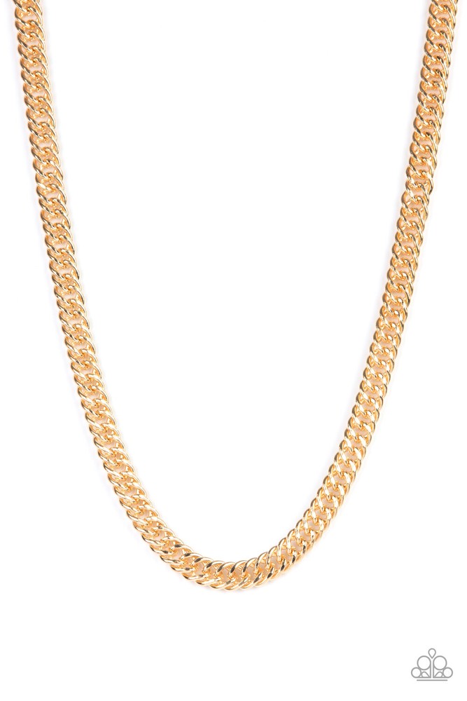 Winners Circle - Goldtone - Paparazzi Accessories Men's Necklace