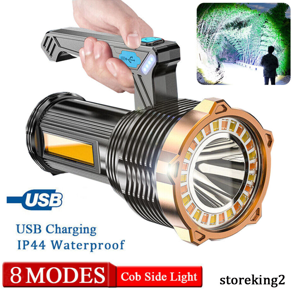Super Bright 22000000LM LED Flashlight High Powered Torch USB Rechargeable Lamp