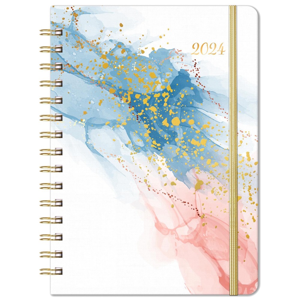 Coboll 2024 Planner, Pink-1, 2024 Weekly-Monthly, Spiral Bound, 8.5''X6.4'' L...