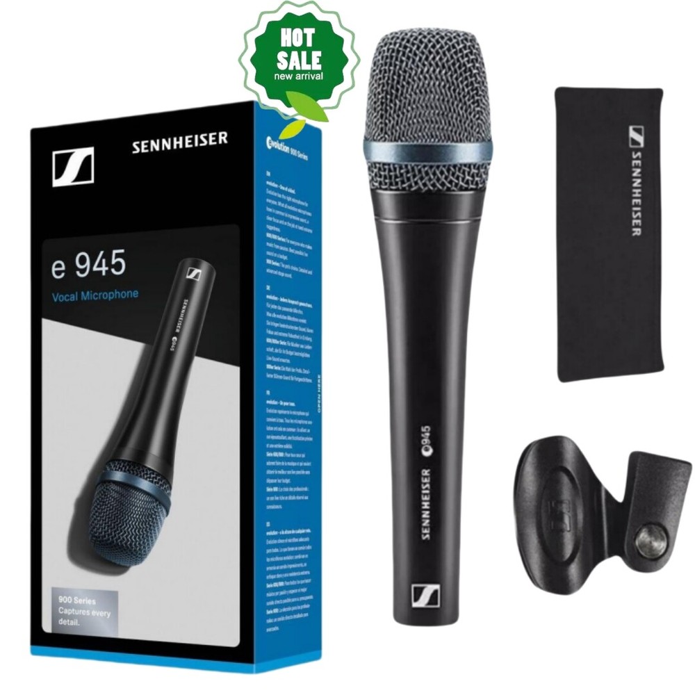 Sennheiser Professional E 945 Dynamic Super-Cardioid Vocal Microphone, Wired US