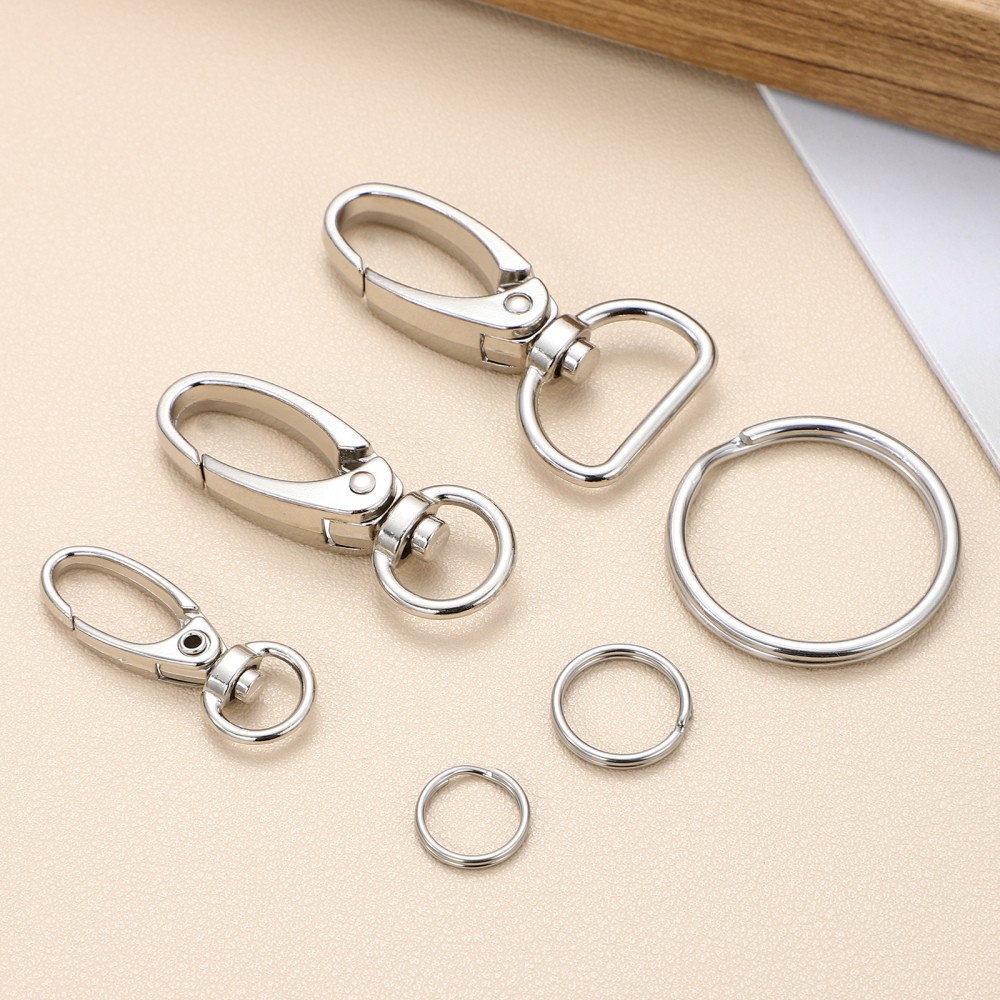 Dog Buckle Ring Set Collar Rings for Tags Id Holders Clasps Pet Clip