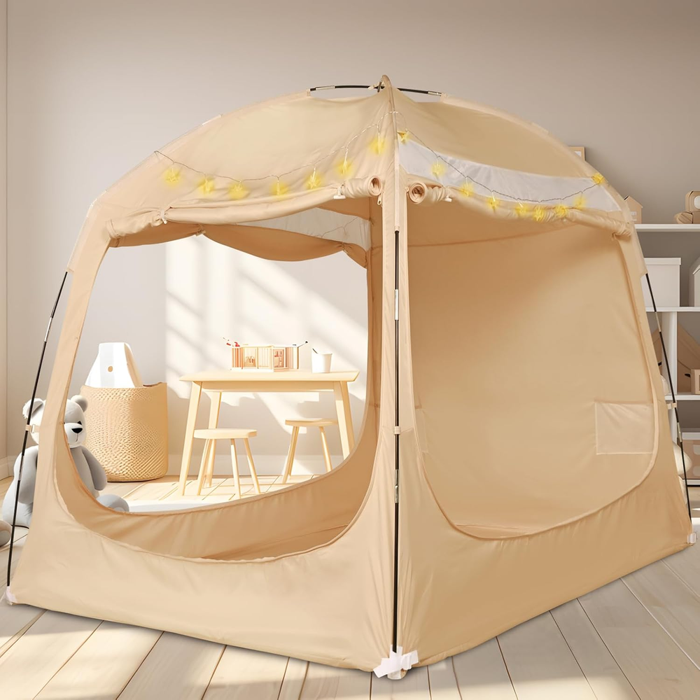 Bed Tent Twin Full Queen King Size Canopy Tent for Kids and Adult - 80% Blackout