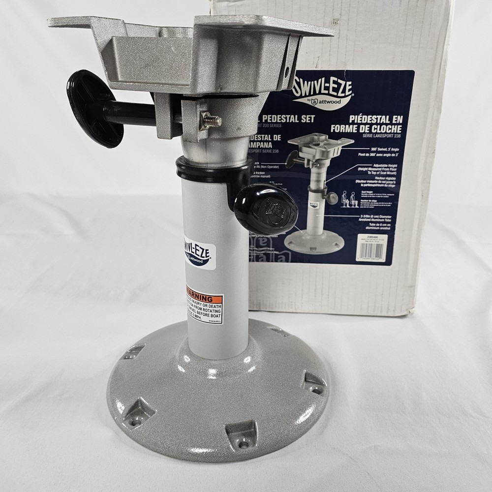 Attwood 2385400 Swivl-Eze Adjustable-Height Boat Seat Lakesport 238 Series READ⬇