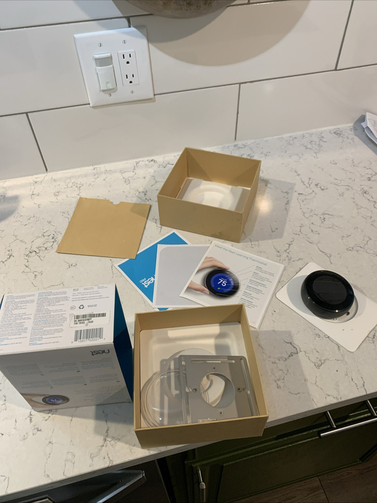 Nest 3rd Generation Learning Black Programmable Thermostat T3016US