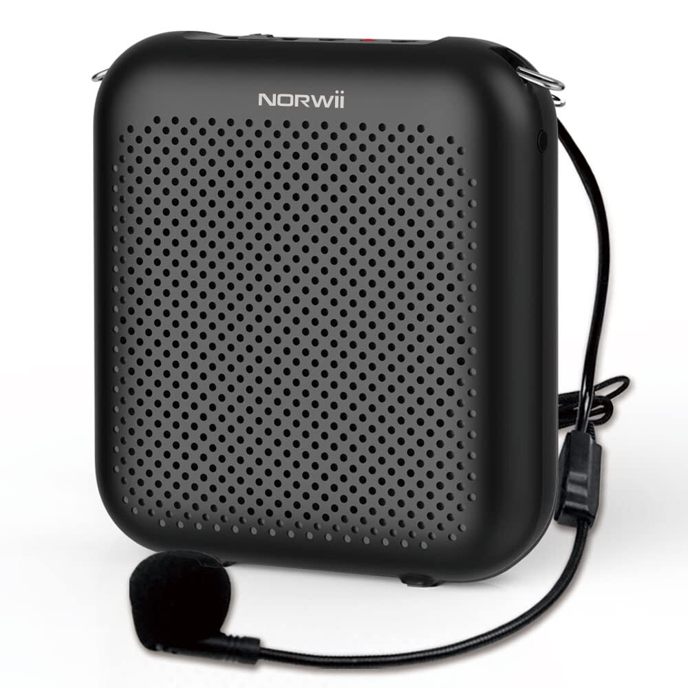 Portable Voice Amplifier S358 with 4000mAh Battery and Wired Microphone-image