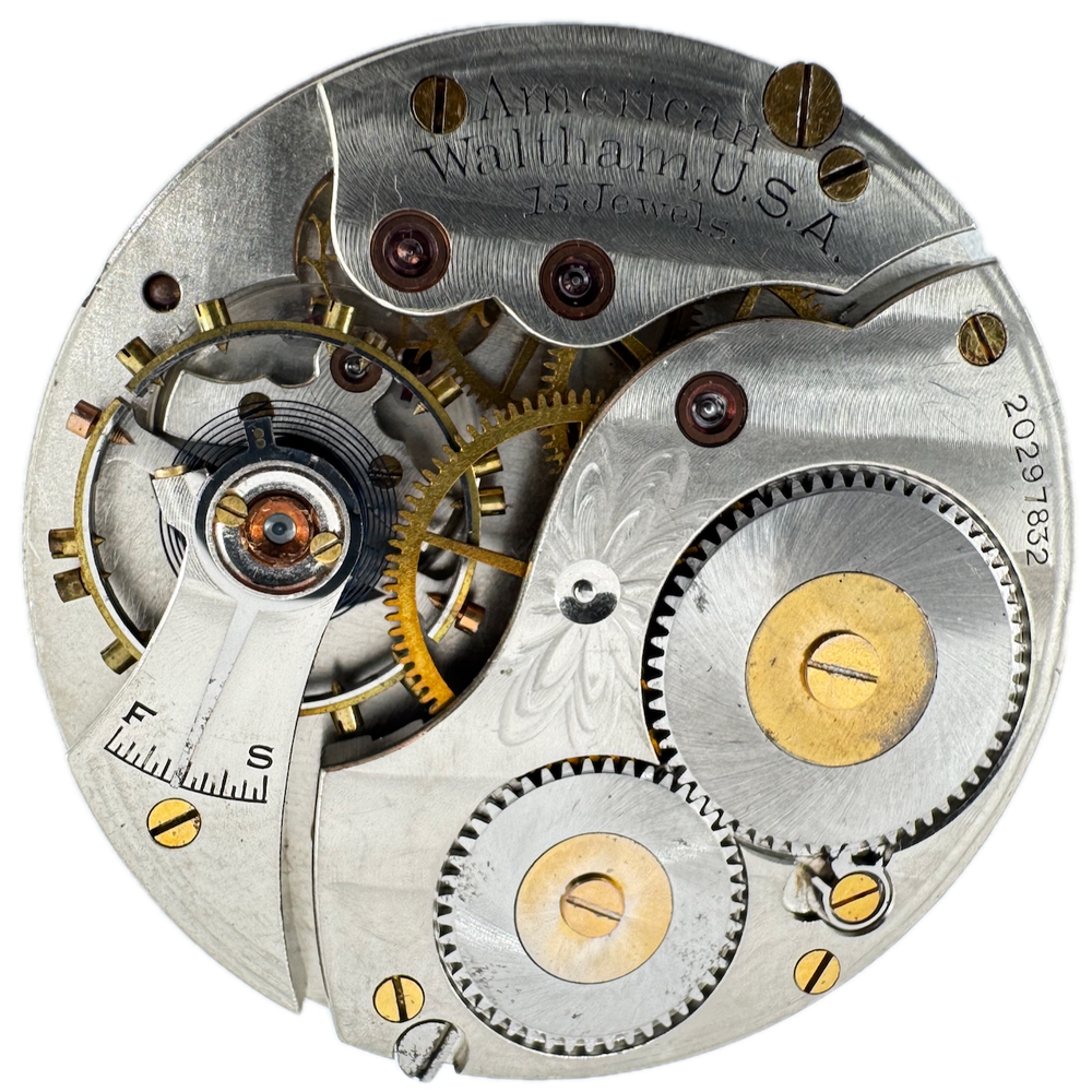 Antique 1915 Waltham 15 Jewel 16 Size Mechanical Pocket Watch Movement Made in USA  