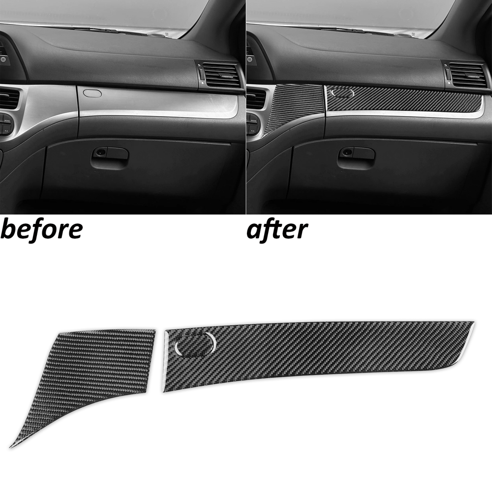 3Pcs Real Carbon Fiber Dashboard Panel Trim for 2005-2010 Honda Odyssey