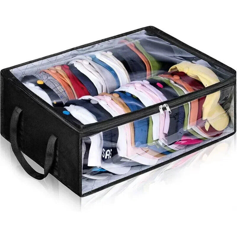 Black Hat Storage Dust Bag Baseball Cap Storage Bag Transparent Rack Zipper