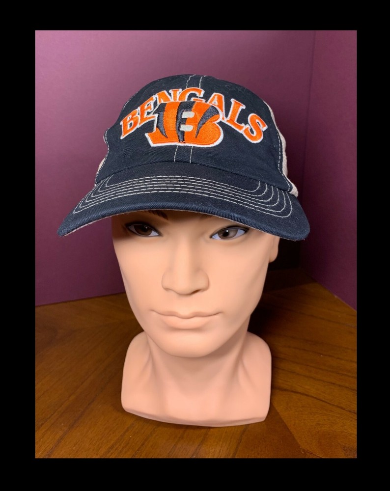 CINCINNATI BENGALS BLACK & TAN SNAP BACK HAT CAP NFL TEAM APPAREL GENUINE MERCH