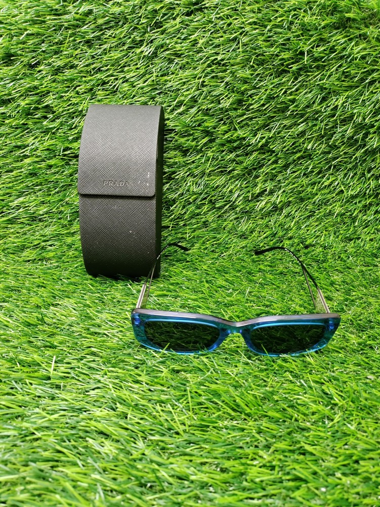 Prada PR14YS Sunglasses 53mm Crystal Electric Blue with Dark Grey Lenses