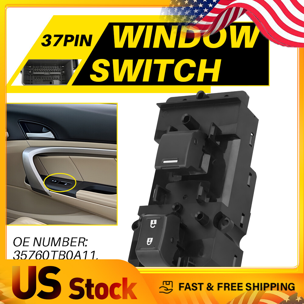 Front Passenger Power Window Door For Switch 45517 Accord Coupe Honda Sedan