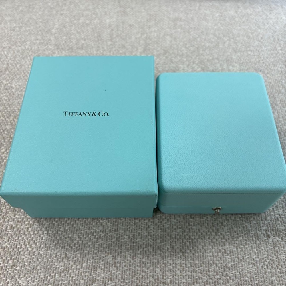 Tiffany Style Empty Jewelry Box Pendant Necklace