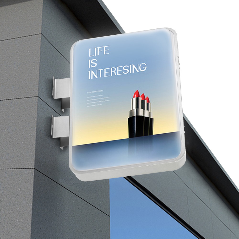Double-Sided LED Rectangle Light Box - Bright Illuminated Advertising Sign for Eye-Catching Projection and Display