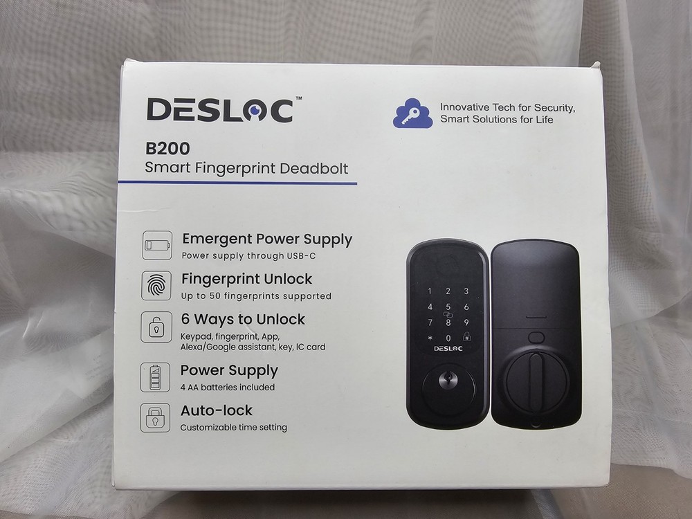 Smart Keyless Entry Fingerprint Deadbolt Lock – Check Pics for Compatibility