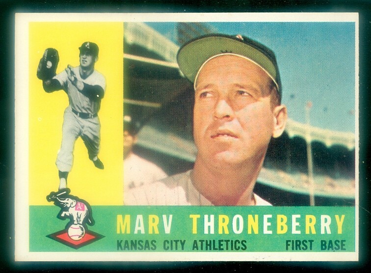 1960 Topps #436 Marv Throneberry Baseball Card EXMT Condition
