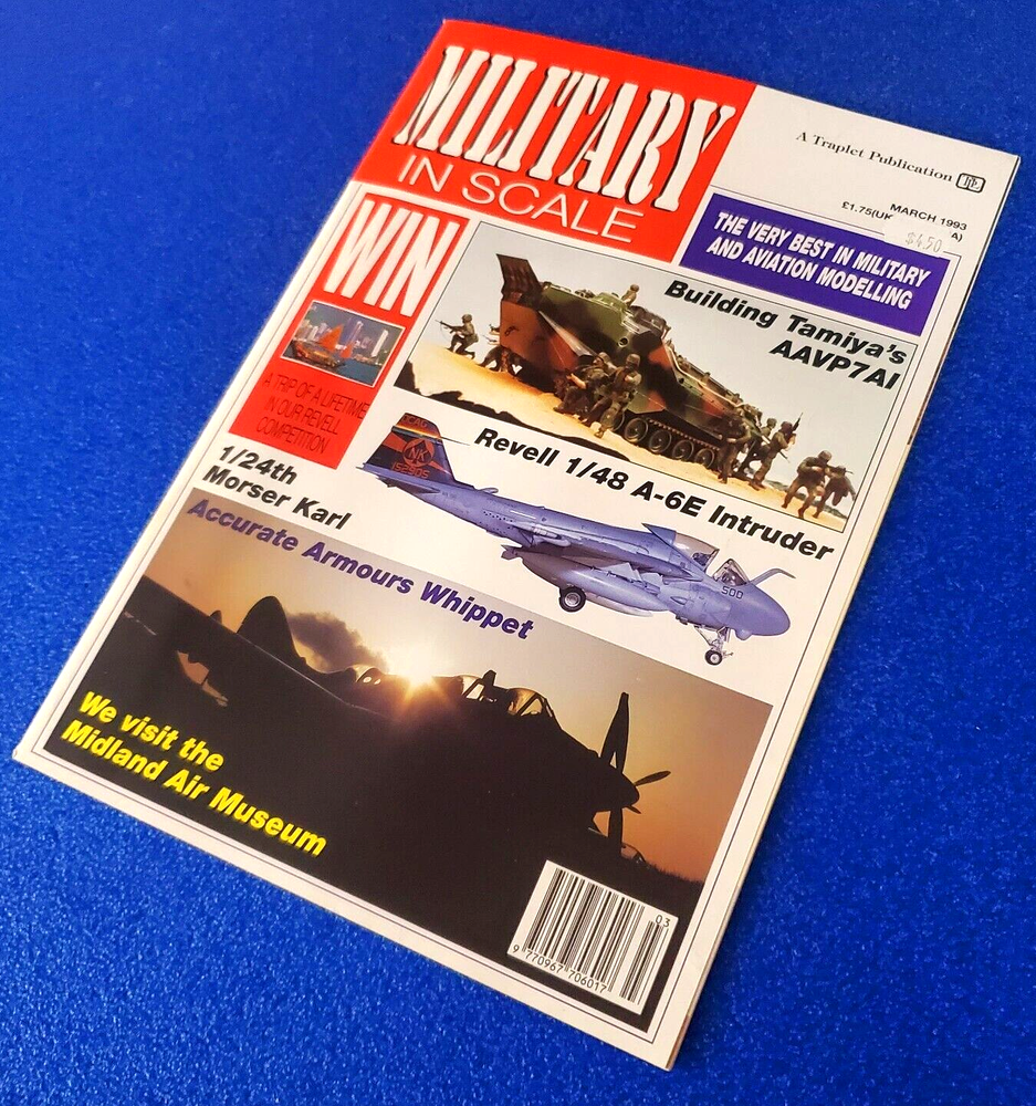 MILITARY IN SCALE BUILDING TAMIYA'S AAVP7AI MARCH 1993 MAGAZINE SHIPS FREE