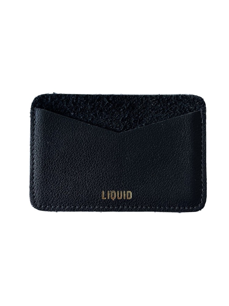Black Leather Credit Card Holder-image