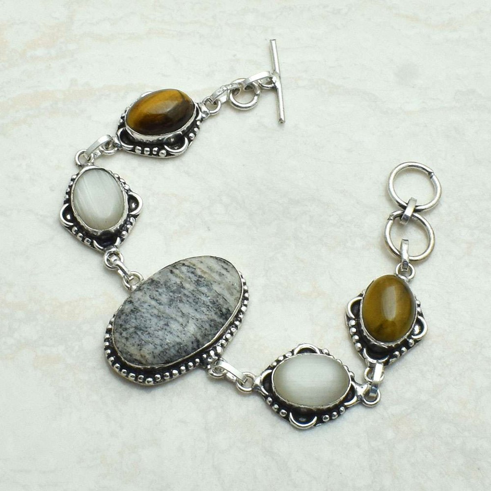 Dendrite Opal Chalcedony Gemstone Ethnic Bracelet Jewelry 23 Gms AB 68716