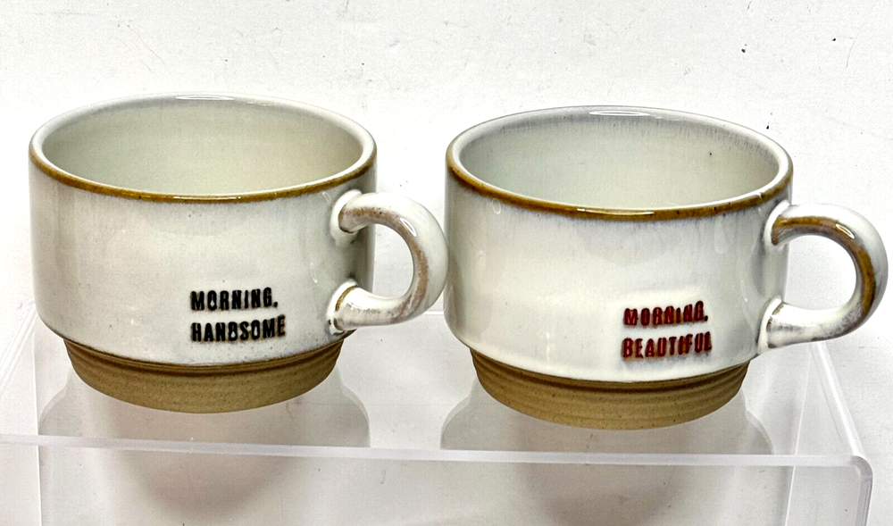 Hearth & Hand Magnolia 10oz Handsome Morning Stoneware Mugs Pair of 2