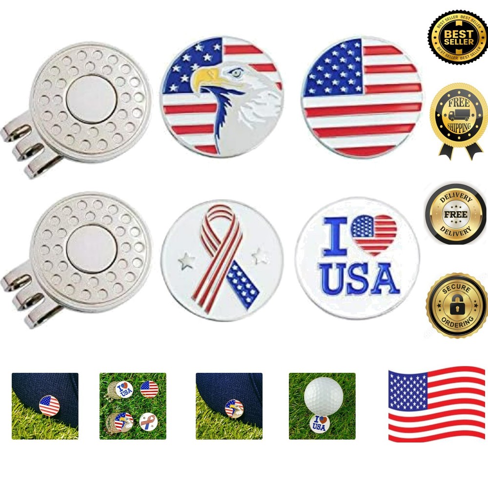 High-Visibility Golf Ball Markers & Cap Clips – Essential Men's Golf Gear