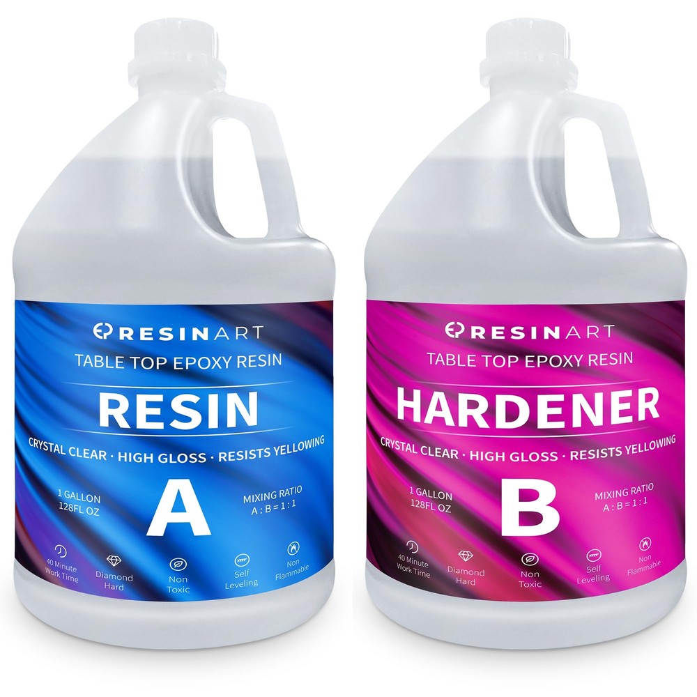 2 Gallon Clear Epoxy Resin Kit - High Gloss Finish for DIY Crafts