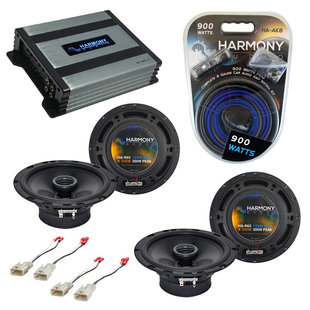 Mitsubishi Lancer 08-15 OEM Speaker Replacement Harmony (2) R65 & HA-A400.4 Amp