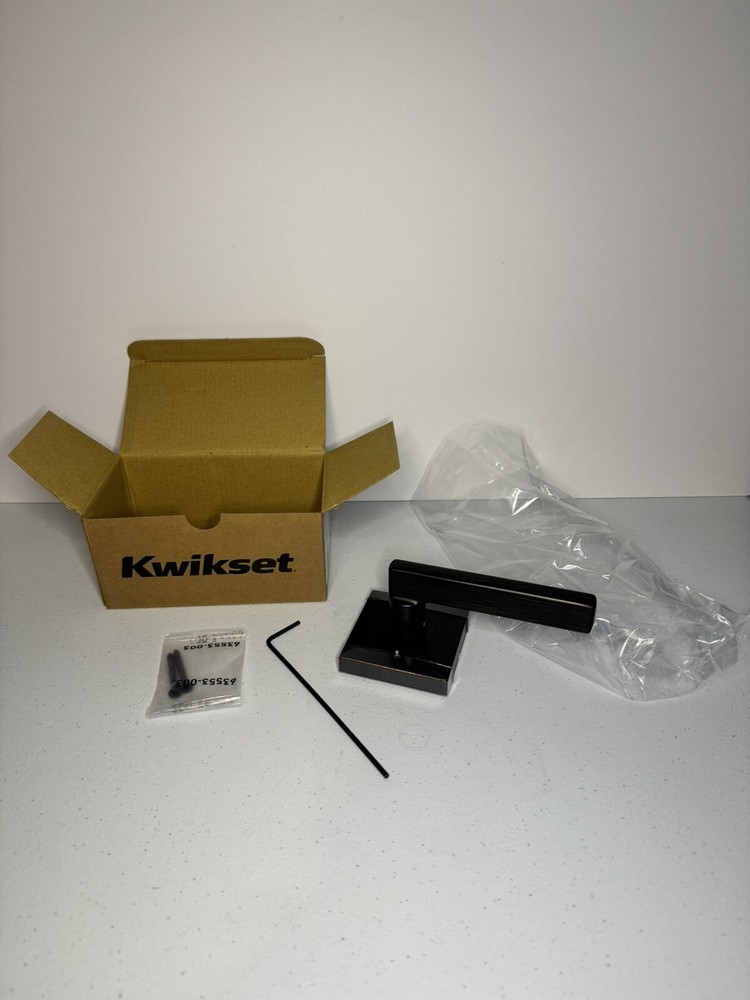 Kwikset Halifax Square Dummy Inactive Door Handle Lever - Venetian Bronze