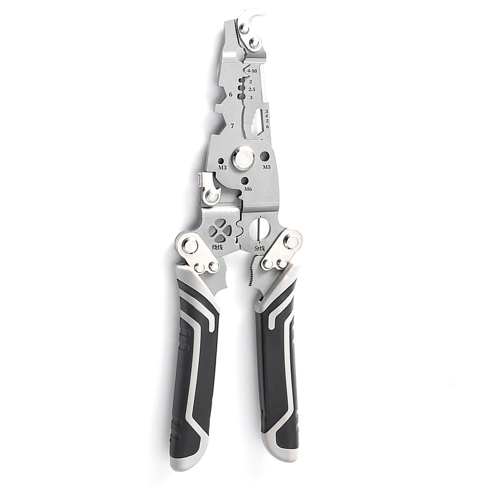 18-in-1 Portable Cable Stripper Cutter Tool with Foldable Wire Stripping Plier