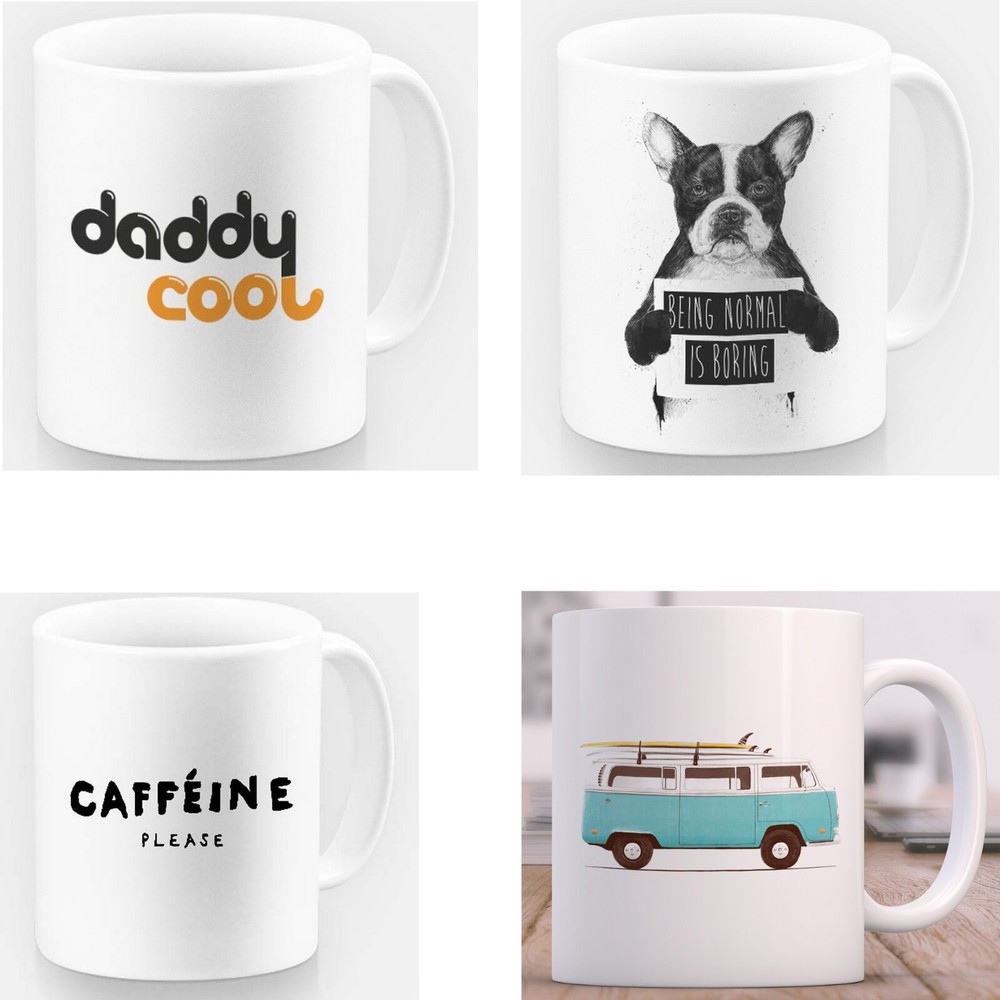 Custom White Ceramic Mug Printed in France - 133 Designs Available-image