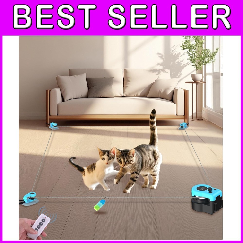 Interactive Cat Toy with Remote Control - 3 Speeds