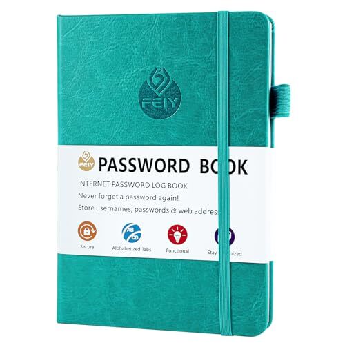 Secure Alphabetical Password Organizer for Seniors - Compact & Easy to Use-image