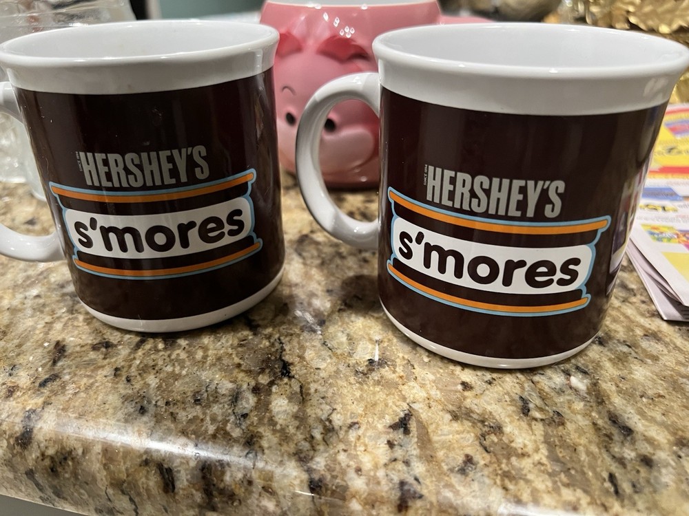 Hersheys S'mores Chocolate Mugs Set Of 2 for Coffee and Hot Cocoa