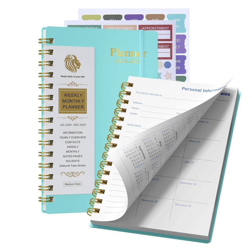 QSSRWNAO 2024-2025 Planner - Academic Weekly & Monthly Planner 2024-2025 with...
