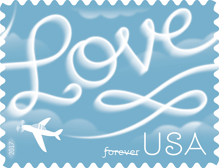 Scott #5155 Love Skywriting Single 2017 Mint NH Stamp Collectible Item