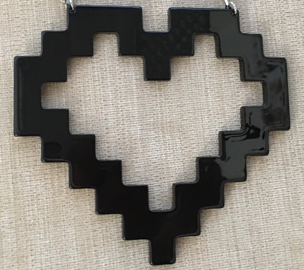 Topshop Heart Necklace Stainless Steel Chain