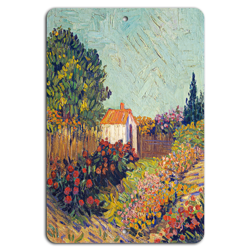 Colorful Garden Retreat: A Floral Escape on Metal