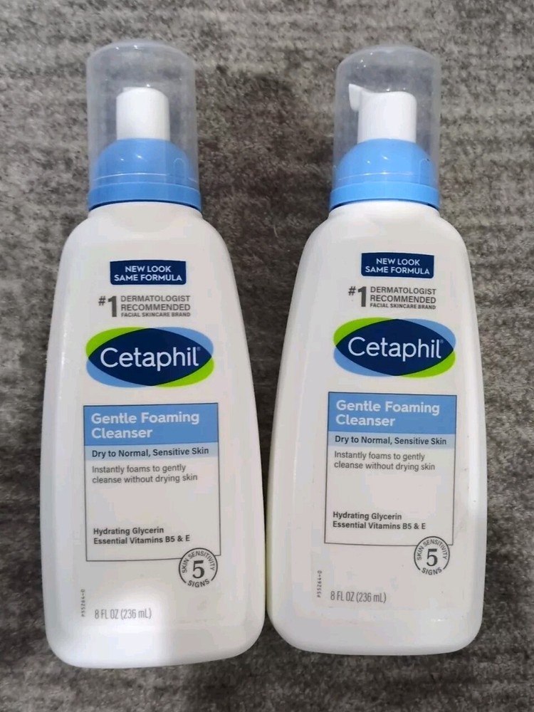 2 Pack Cetaphil Gentle Foaming Face Wash Cleanser 8 fl Oz Each