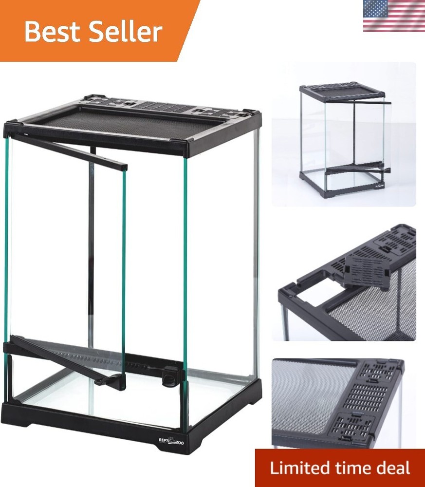 Visual Mini Amphibian Terrarium with Full-Screen Ventilation for Optimal Viewing-image