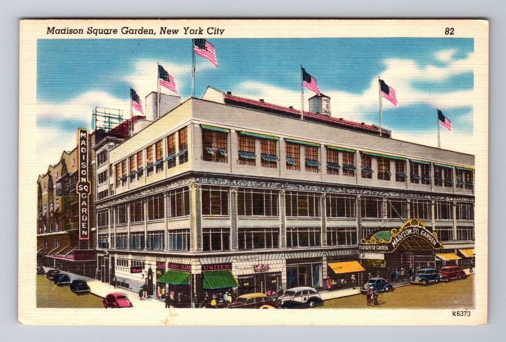 New York City NY, Madison Square Garden, Vintage c1955 Postcard