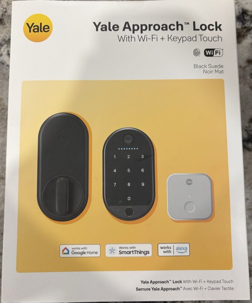 Yale Approach Smart Lock Bluetooth Wi-Fi Keypad Touch Black Fast Shipping