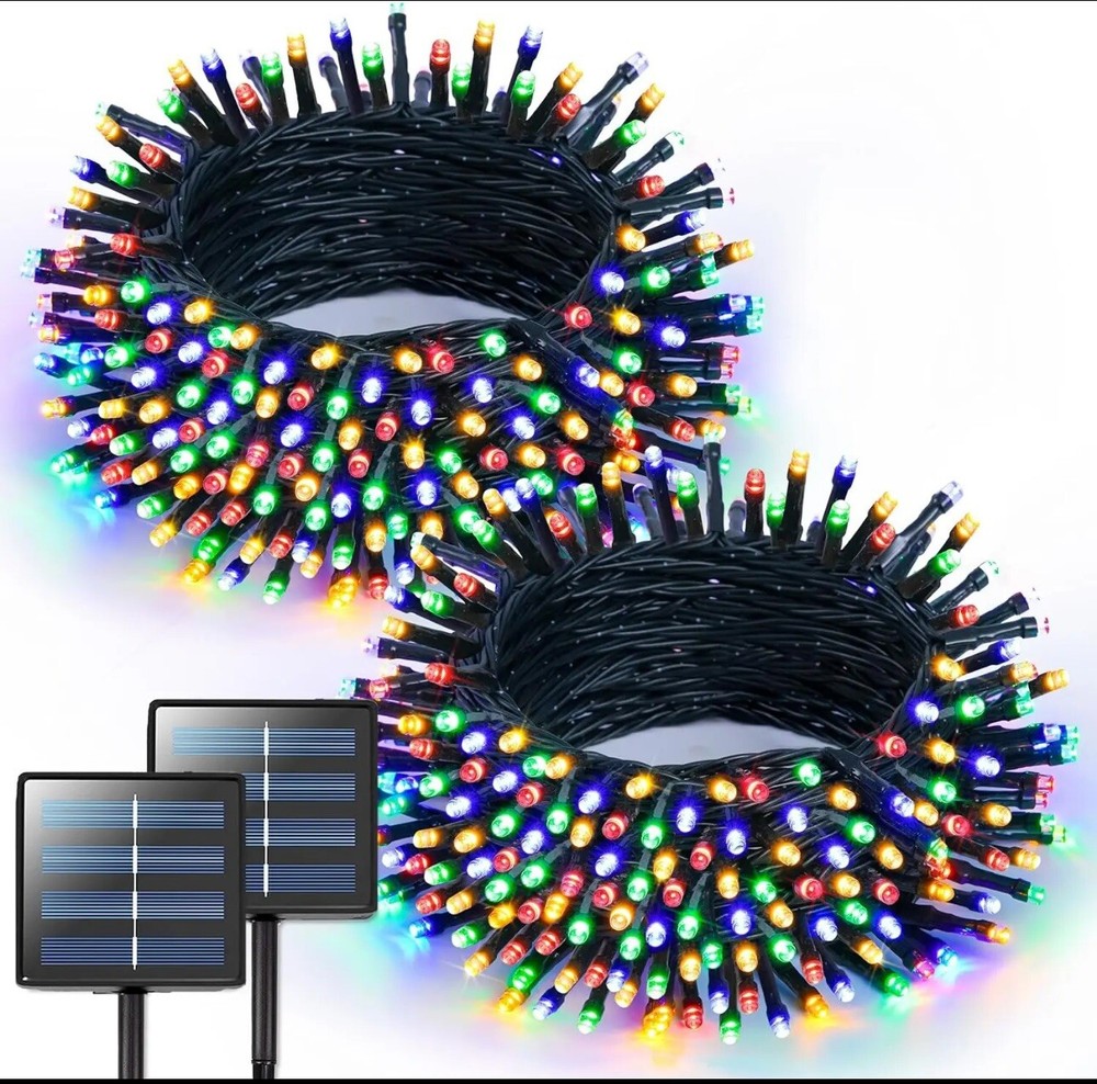 christmas lights, solar string lights with 8 modes